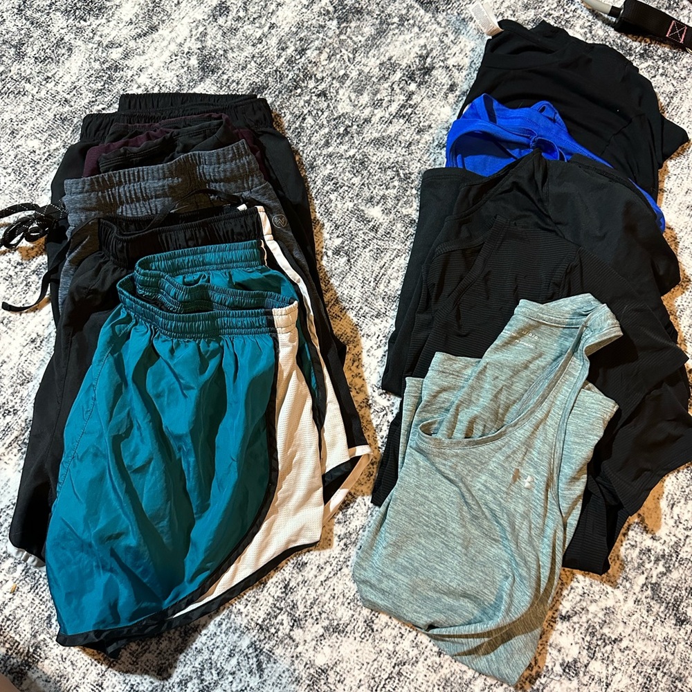 Assorted Athletic Shorts and Tops
